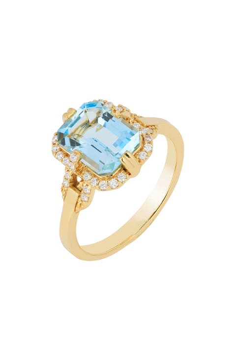 Gossip Emerald-Cut Cocktail Ring