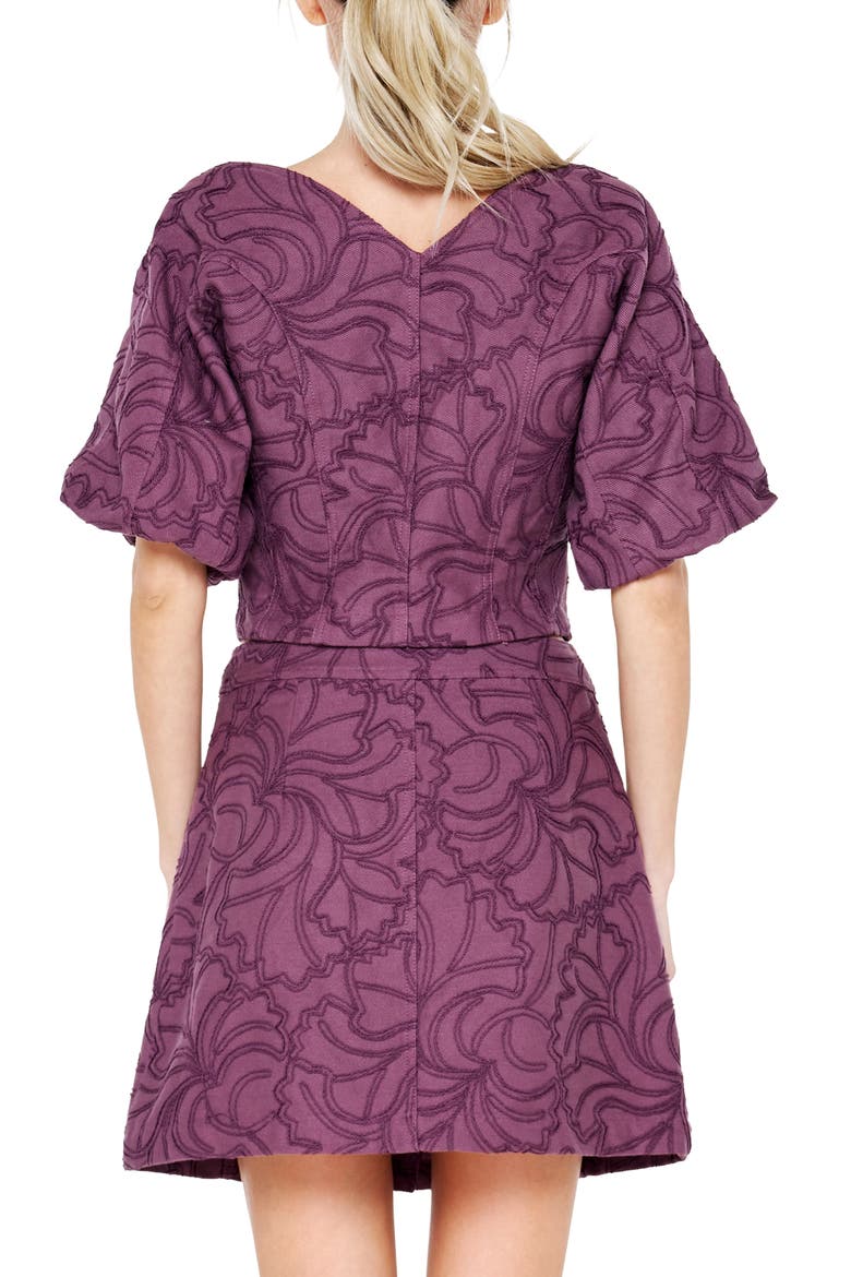 Natalyna Puff Sleeve Cotton Top, Alternate, color, CHOCOLATE BROWN