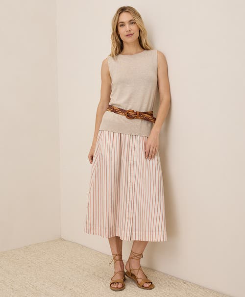 Pact Organic Cotton Classic Fine Knit Shell In Sandshell Heather
