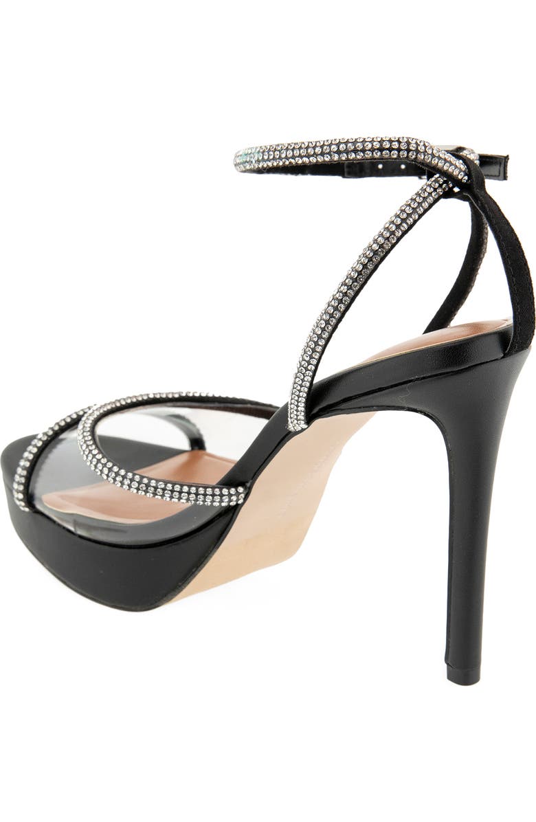 Christian Siriano Nicola Ankle Strap Platform Sandal, Alternate, color, Clear/ Black
