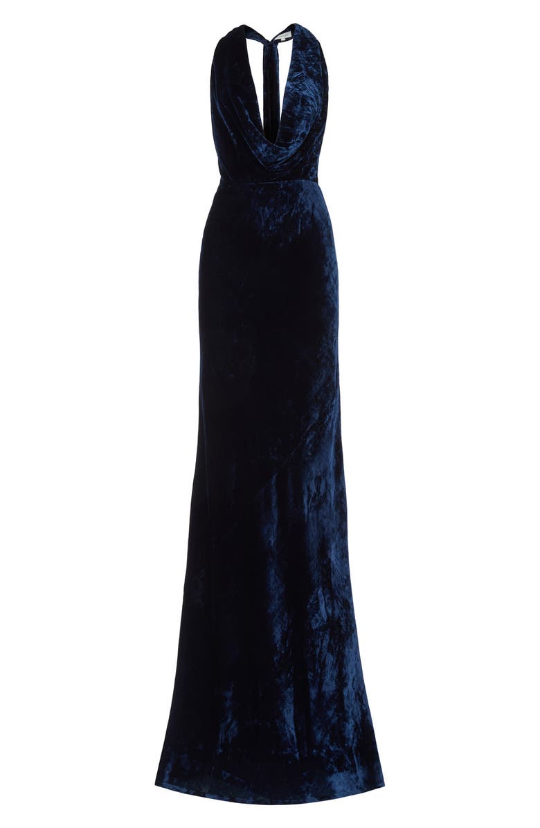 SAU LEE Velvet Gown, Alternate, color, Midnight Blue