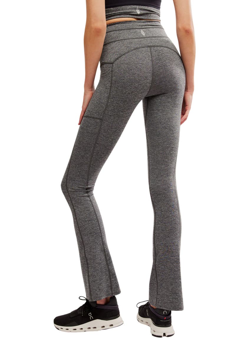 Mountain Blazing Pocket Flare Leggings, Alternate, color, BLACK HEATHER