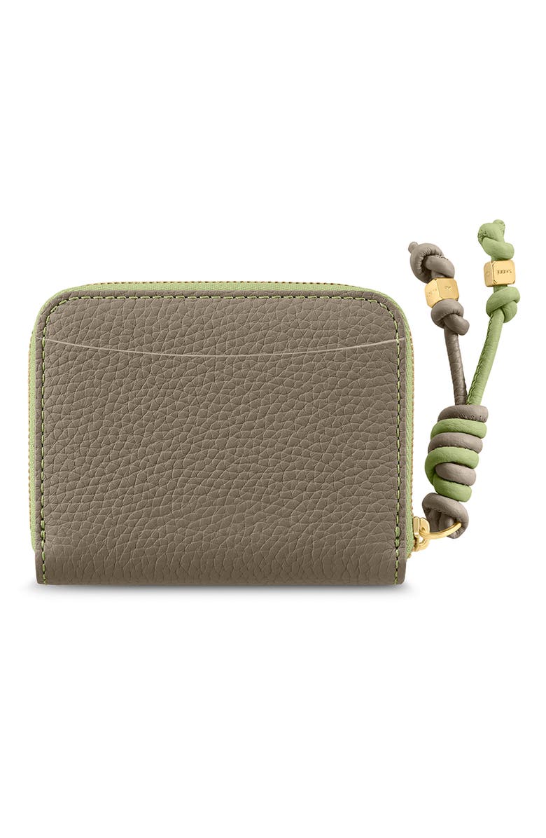 MAISON de SABRÉ Small Leather Zipped Wallet, Alternate, color, Cashmere Matcha