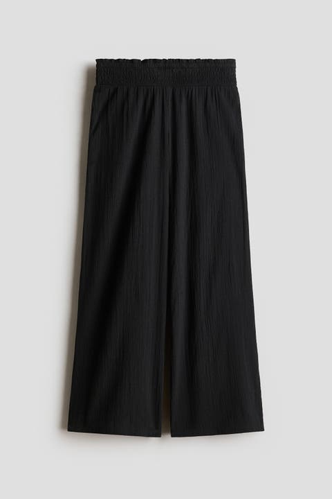 Crinkled Cotton Trousers