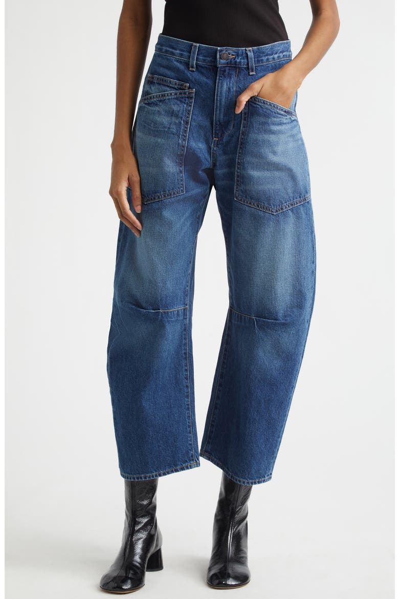 Shon Barrel Leg Jeans, Main, color, BEDFORD WASH