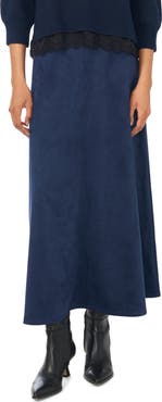 Vince Camuto Faux Suede A-Line Skirt