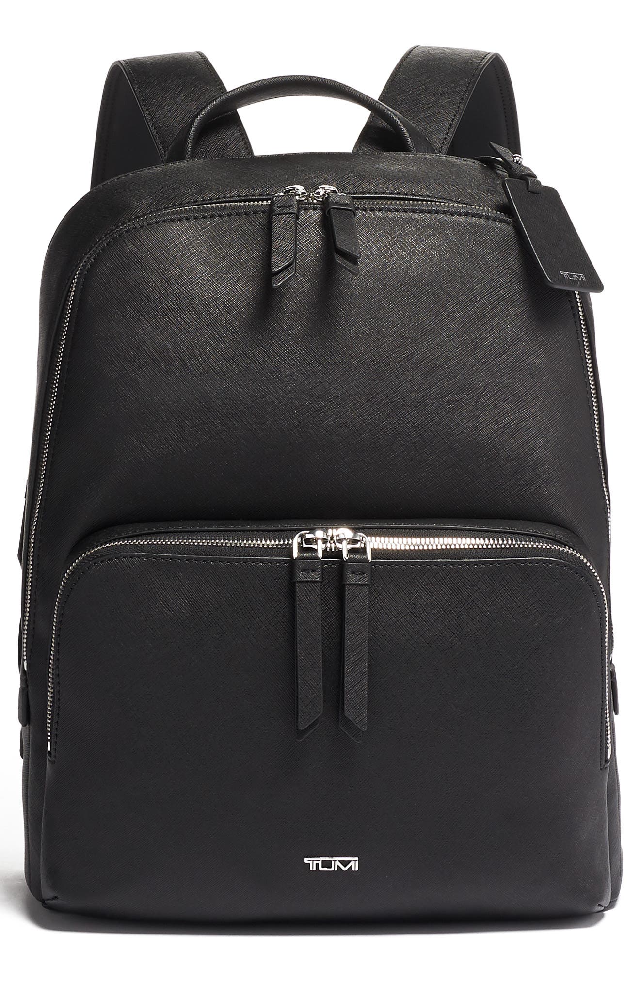 TUMI Varek Hudson Leather Backpack, Main, color, 