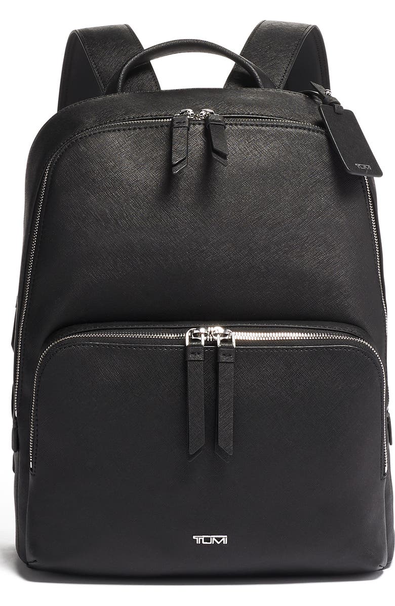 TUMI Varek Hudson Leather Backpack, Main, color,