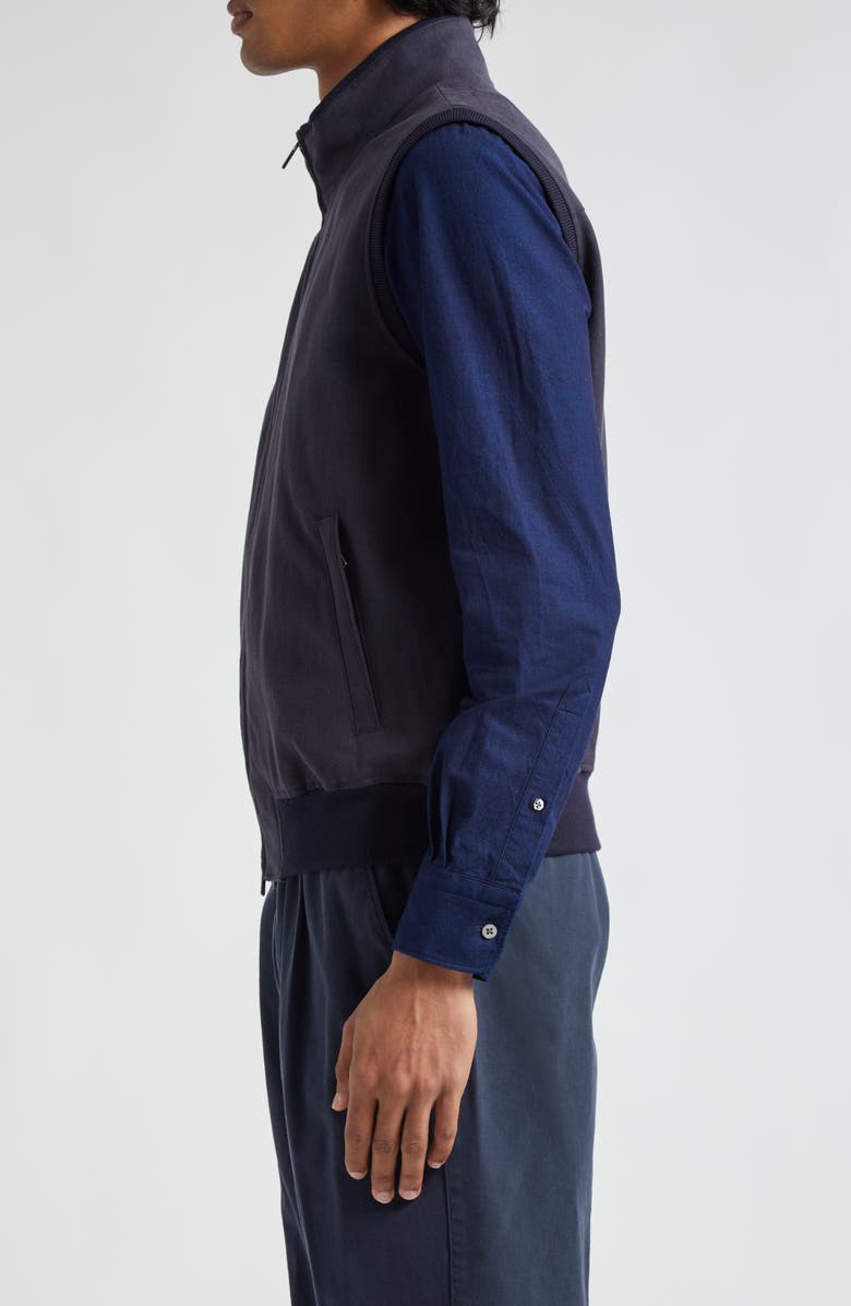Thom Sweeney LINEN ZIP THROUGH VEST, Alternate, color, 