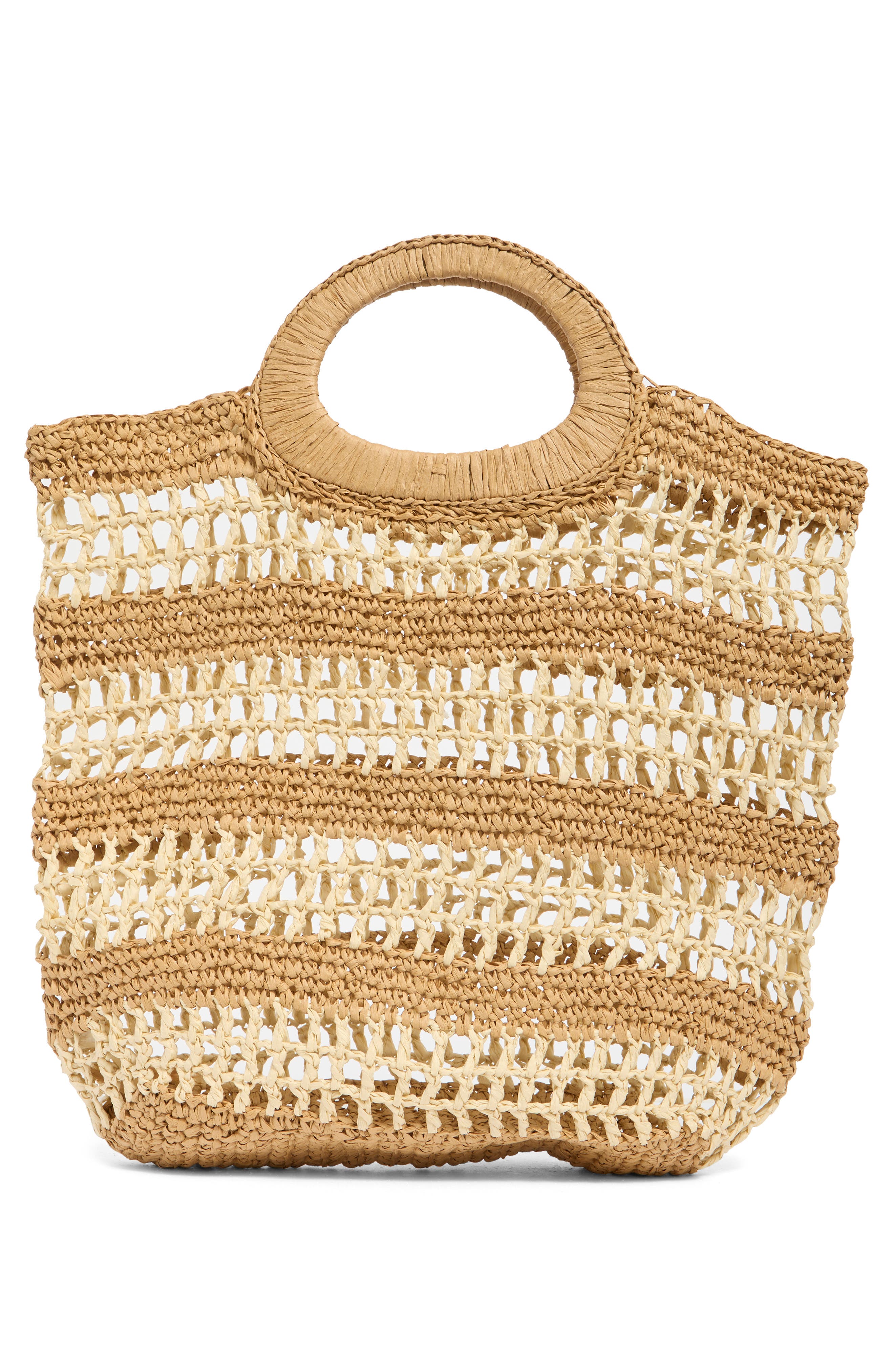 URBAN EXPRESSIONS HANDBAGS Straw Tote Bag, Alternate, color, Natural