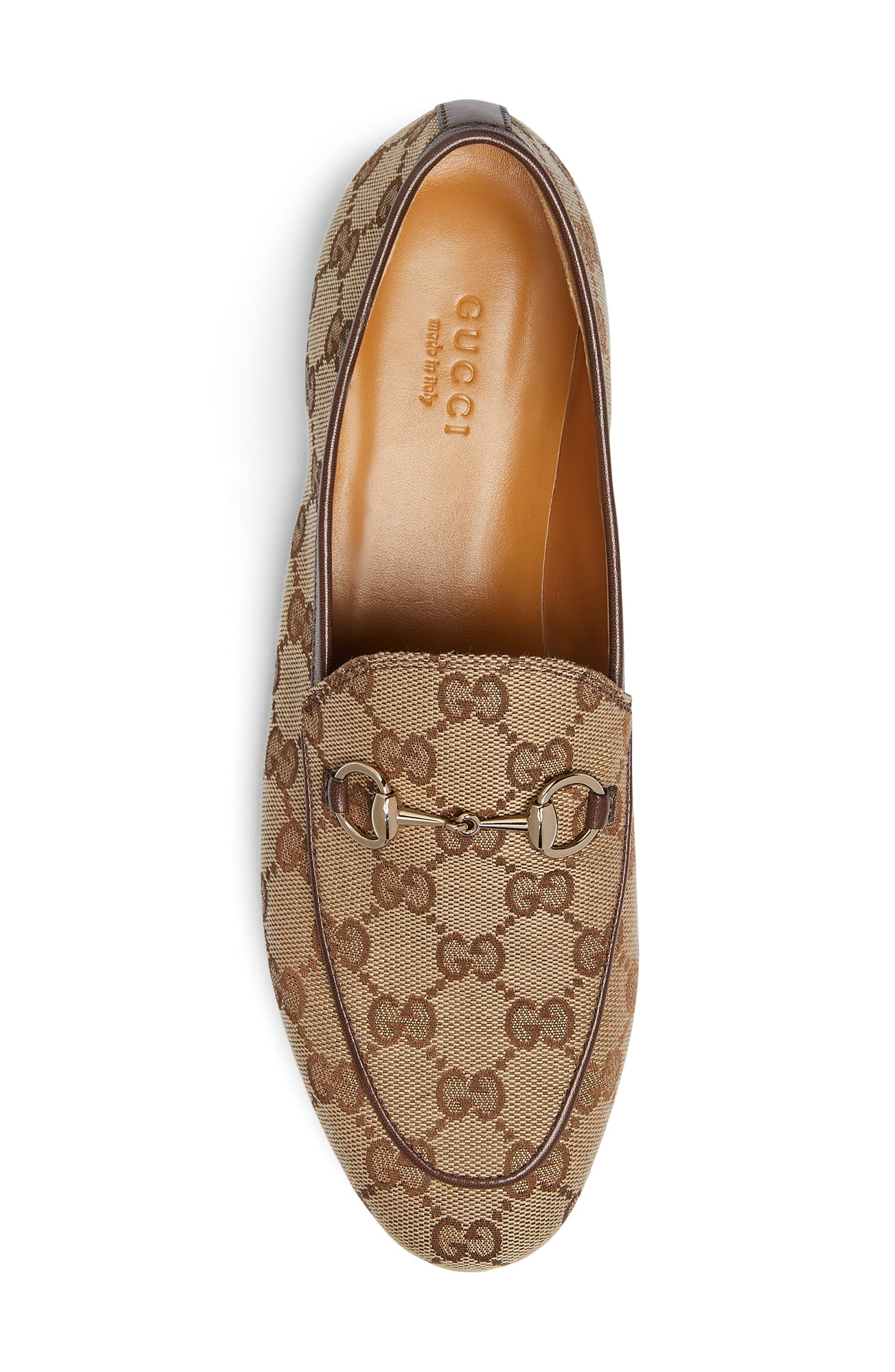 Gucci New Jordaan GG Supreme Canvas Loafer, Alternate, color, Beige Ebony/ Acero