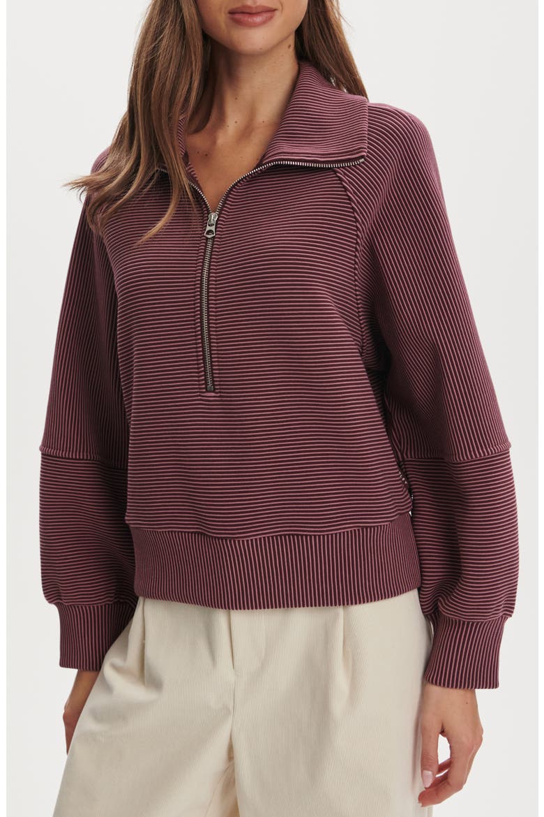 Milano Half-Zip Sweatshirt, Main, color, SASSAFRASS / WISTFUL MAUVE