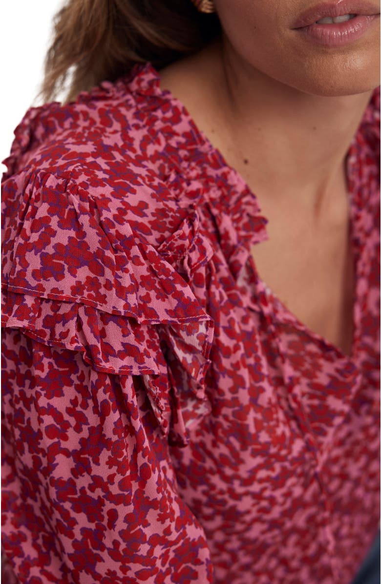 MINT VELVET Floral Pattern Blouse, Alternate, color, Pink