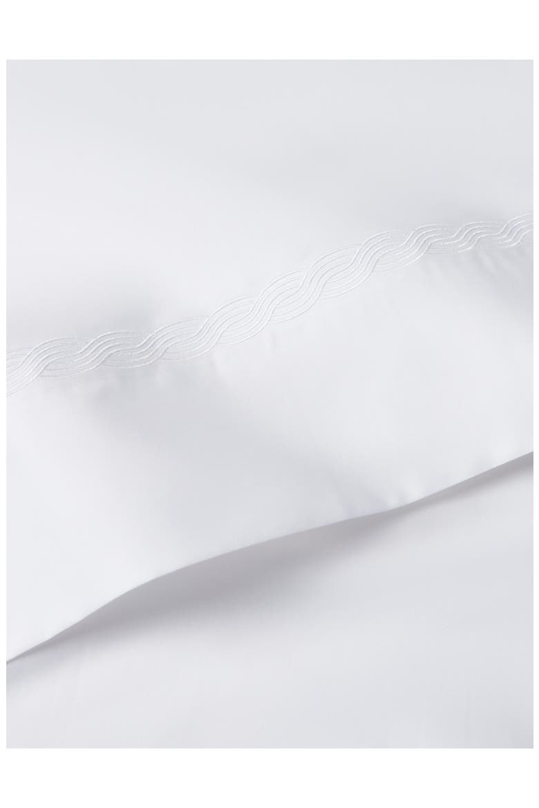 Spencer Cable Embroidered 4-Piece Sheet Set, Alternate, color, WHITE
