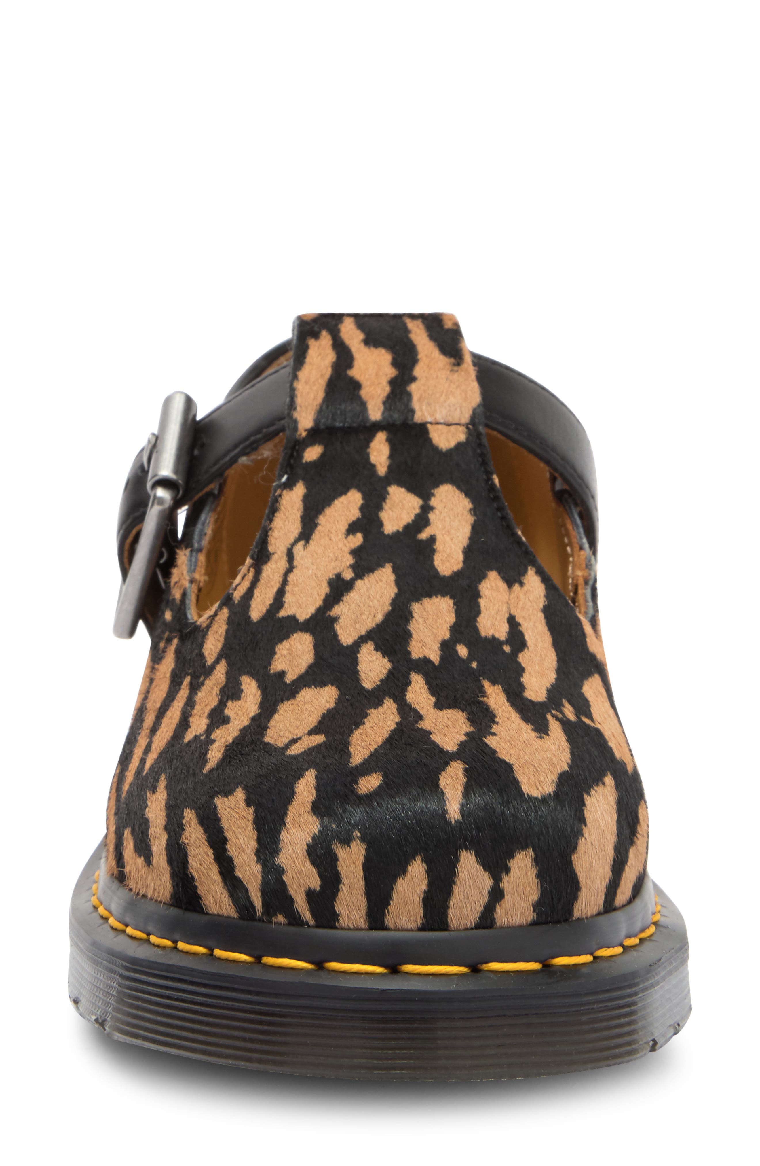 Dr. Martens Genuine Calf Hair T-Bar Shoe, Alternate, color, 