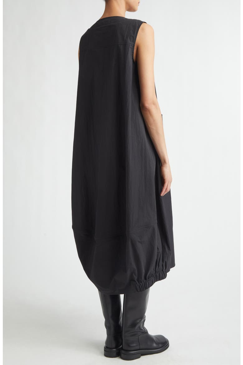 Sleeveless Cotton & Nylon O-Line Dress, Alternate, color, BLACK