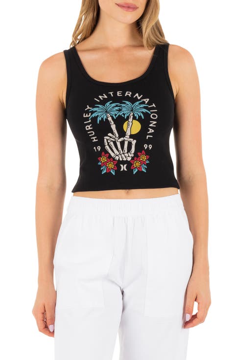 Peacebone Crop Cotton Graphic Tank