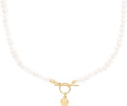 Bearfruit Jewelry 14k Gold Plated Elena Pearl Choker Dainty Minimalist Gift Idea