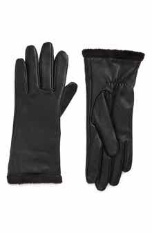 Cole Haan Faux Fur Lined Tech Leather Gloves