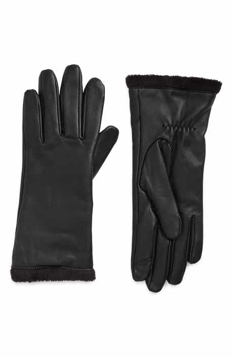 Cole Haan Faux Fur Lined Tech Leather Gloves