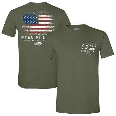 Men's Team Penske Green Ryan Blaney Flag T-Shirt