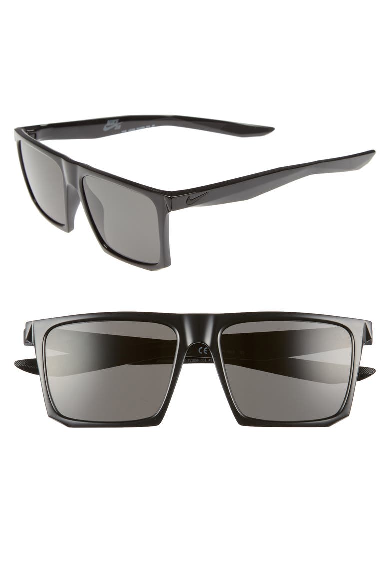 Ledge 56mm Sunglasses, Main, color, BLACK/ DARK GREY