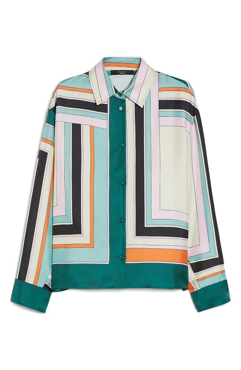 Weekend Max Mara Formia Print Silk Shirt, Main, color, 