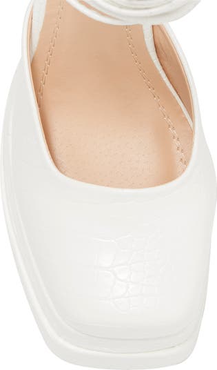 Wolfe 2 Croc Embossed Platform Pump