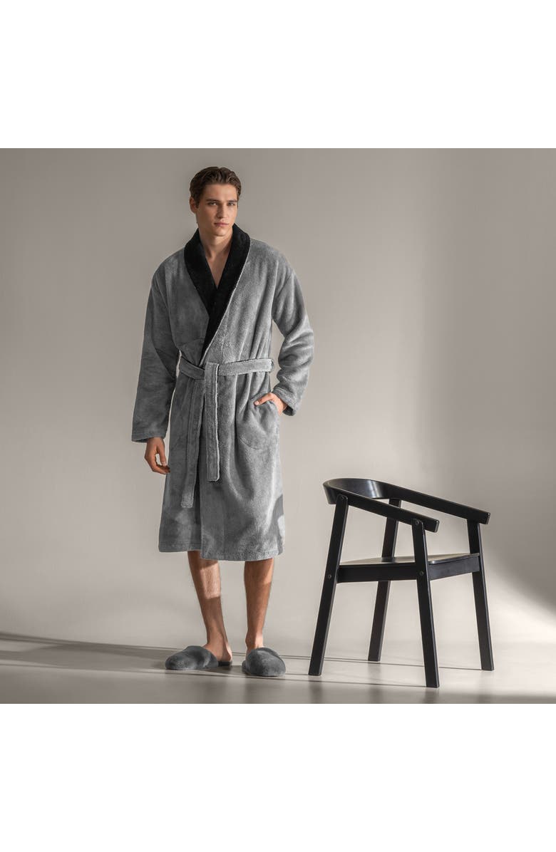 Togas Lordi Men's Bathrobe, Main, color, Grey