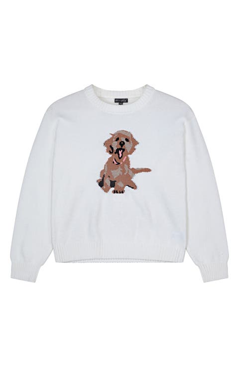Kids' Golden Doodle Intarsia Sweater
