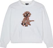 Ava & Yelly Kids' Golden Doodle Intarsia Sweater