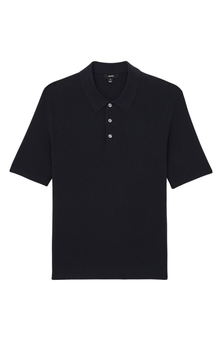 Reiss Berch Rib Polo, Alternate, color, Navy