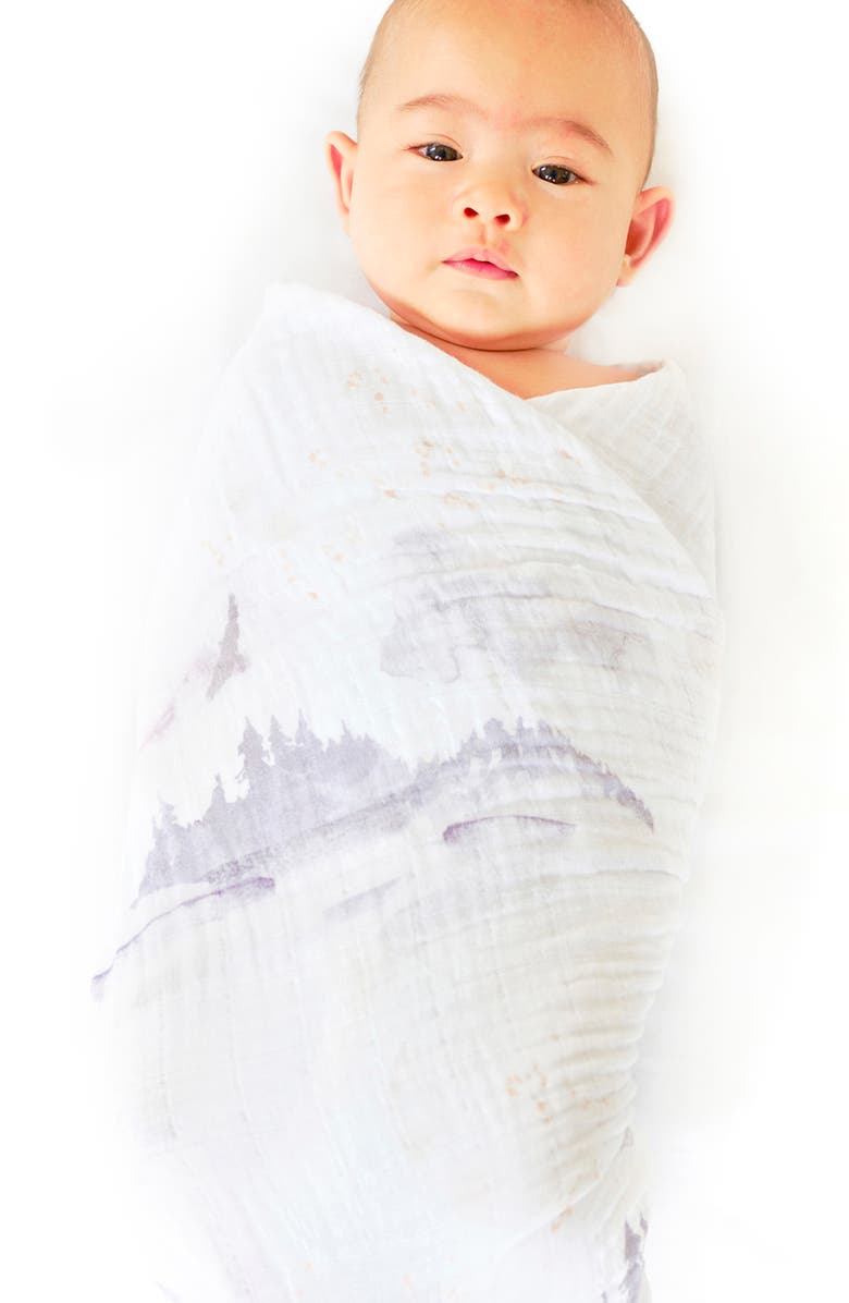 Oilo Swaddle Blanket, Alternate, color, Misty Mountain