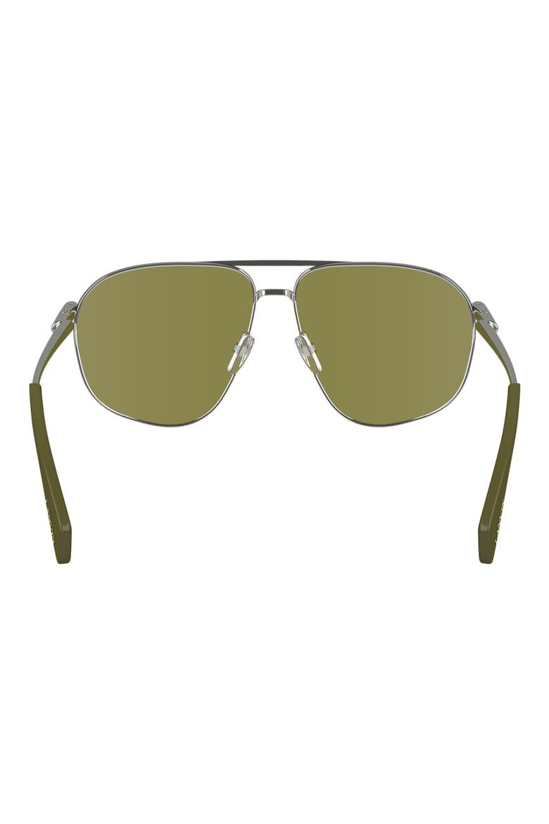 59mm Sequence Aviator Sunglasses, Alternate, color, SILVER/ OLIVEDNU