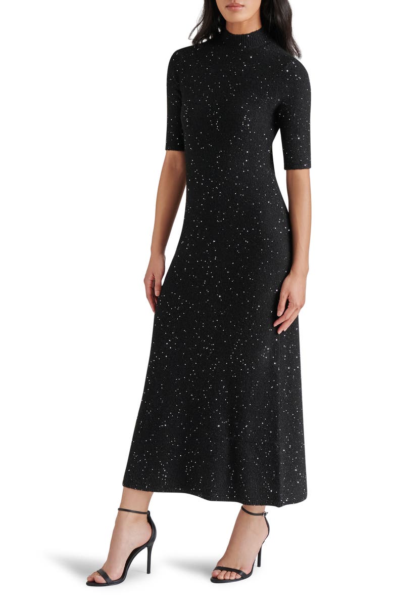 Steve Madden Pernille Sequin Sparkly Midi Sweater Dress, Main, color,