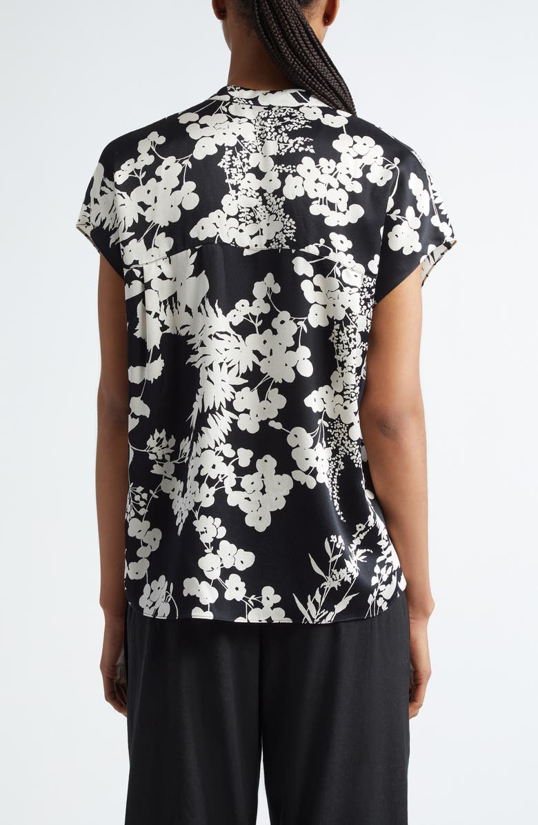 Vince Arboretum Floral Silk Top, Alternate, color,