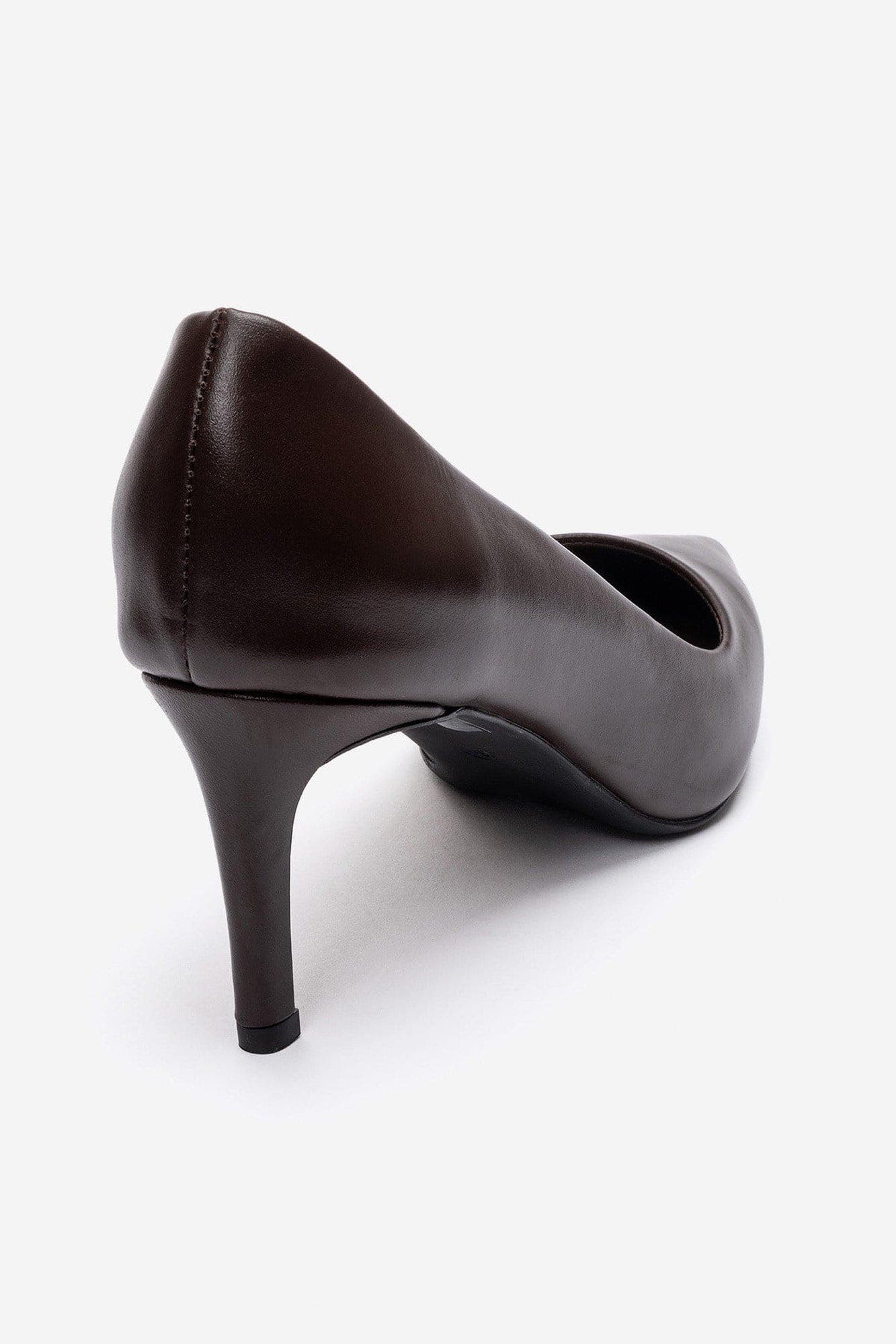 Clyde Leather Stiletto Pointed Toe Pump, Alternate, color, Brown