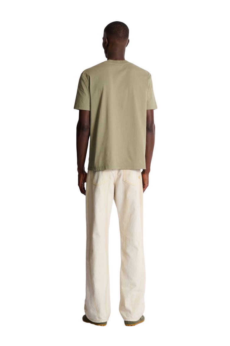 t-shirt with plage print, Alternate, color, green