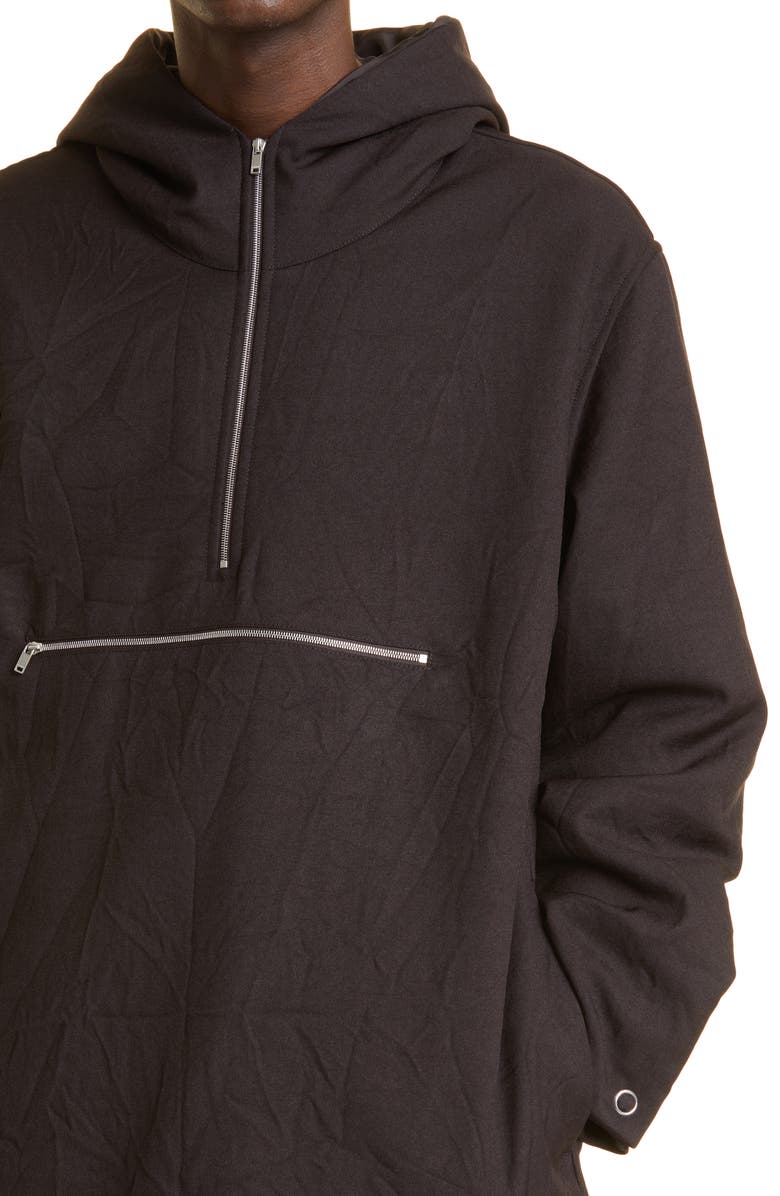 Jil Sander Half Zip Hooded Jacket, Alternate, color, 