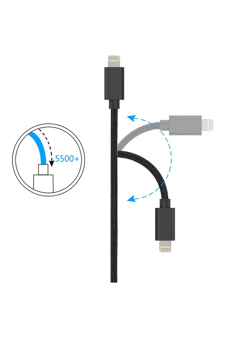 3-Pack MFI Lightning Cables, Alternate, color, BLACK