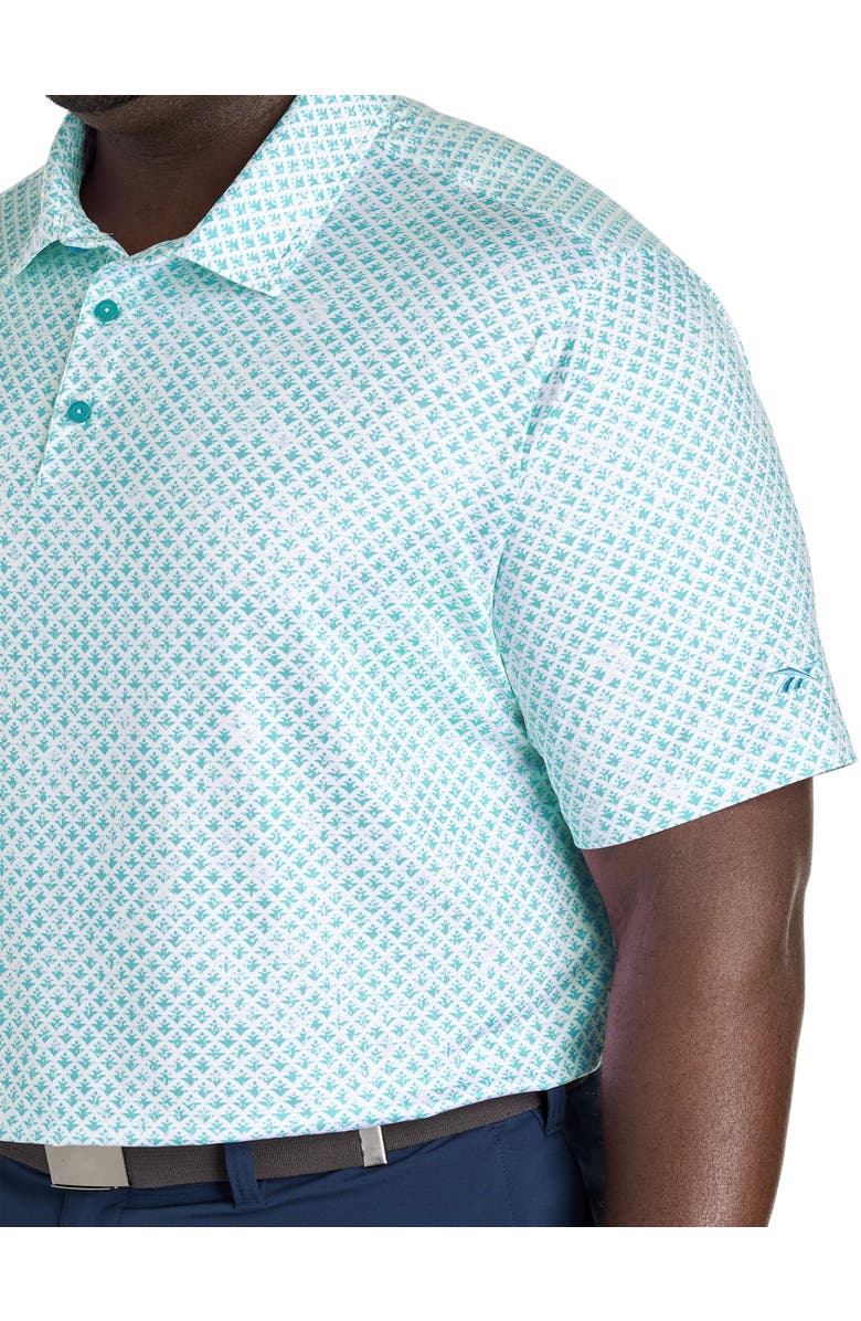 Reebok Big & Tall Performance Diamond Print Polo Shirt, Alternate, color, 