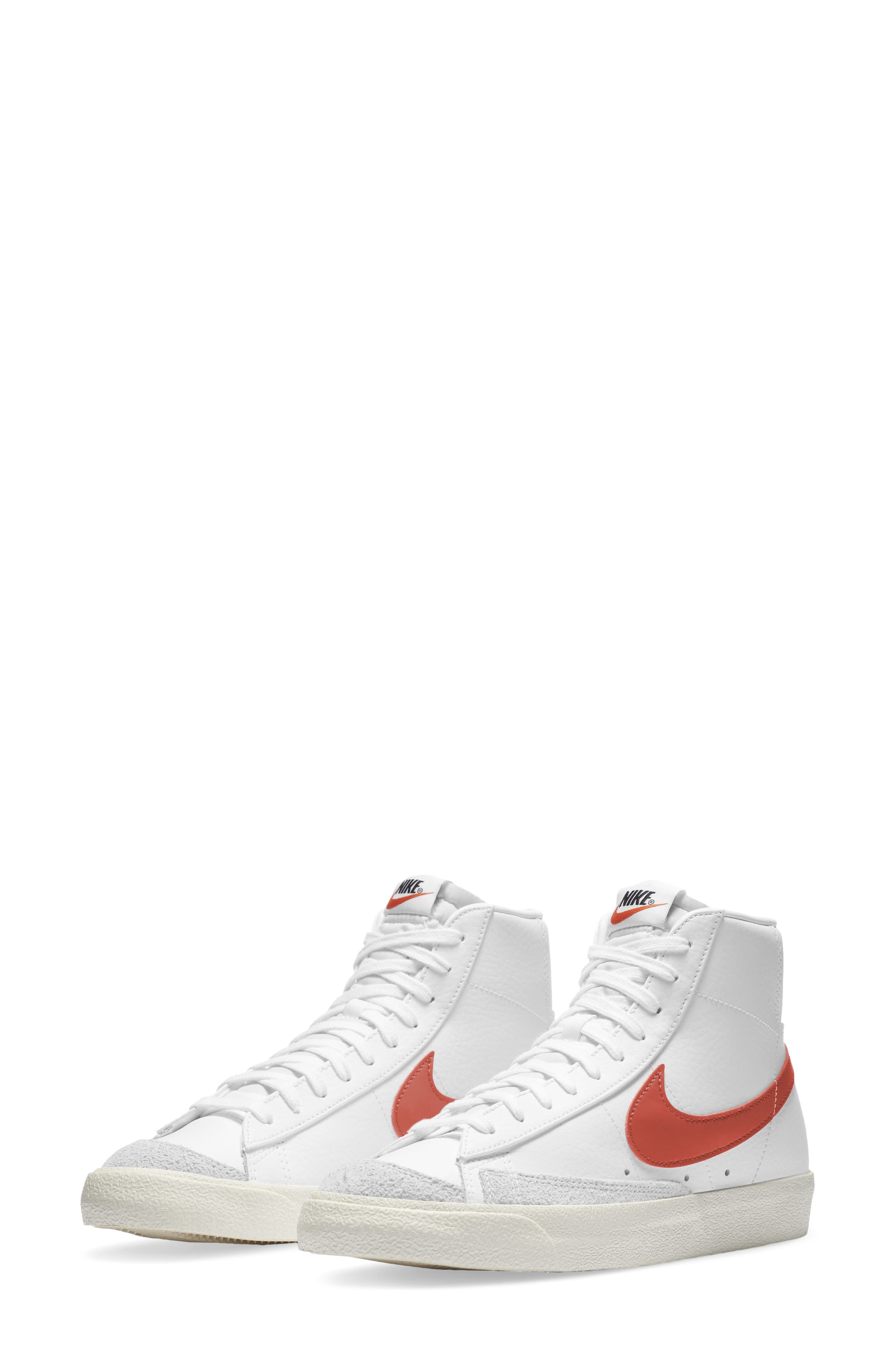 Blazer Mid '77 Vintage Sneaker, Main, color, WHITE/MANTRA ORANGE-SAIL