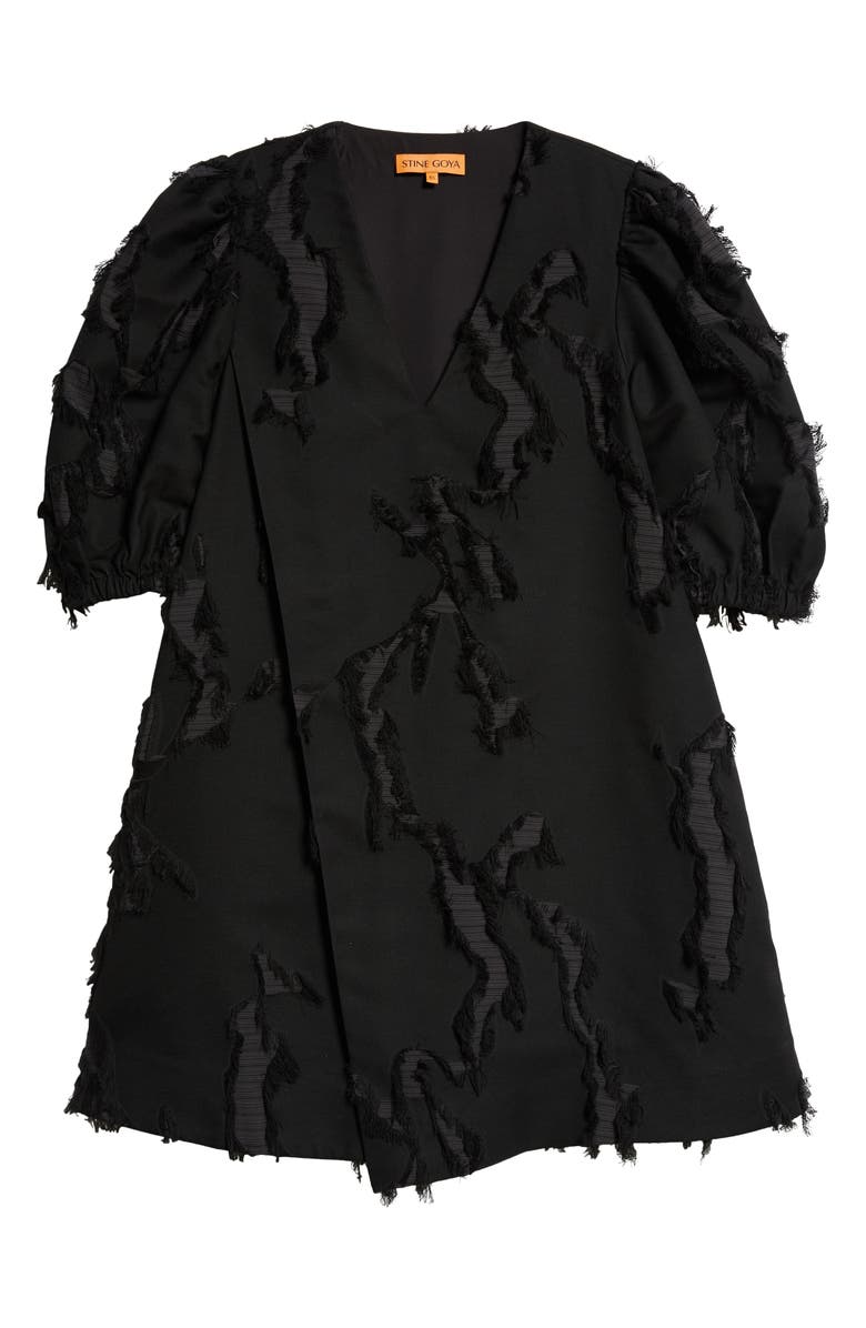 Stine Goya Mixed Media Elbow Sleeve Shift Minidress, Alternate, color, 