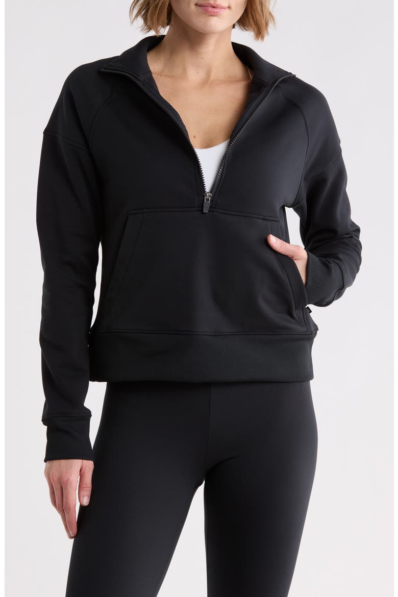 Audrie Half-Zip Pullover, Main, color, BLACK