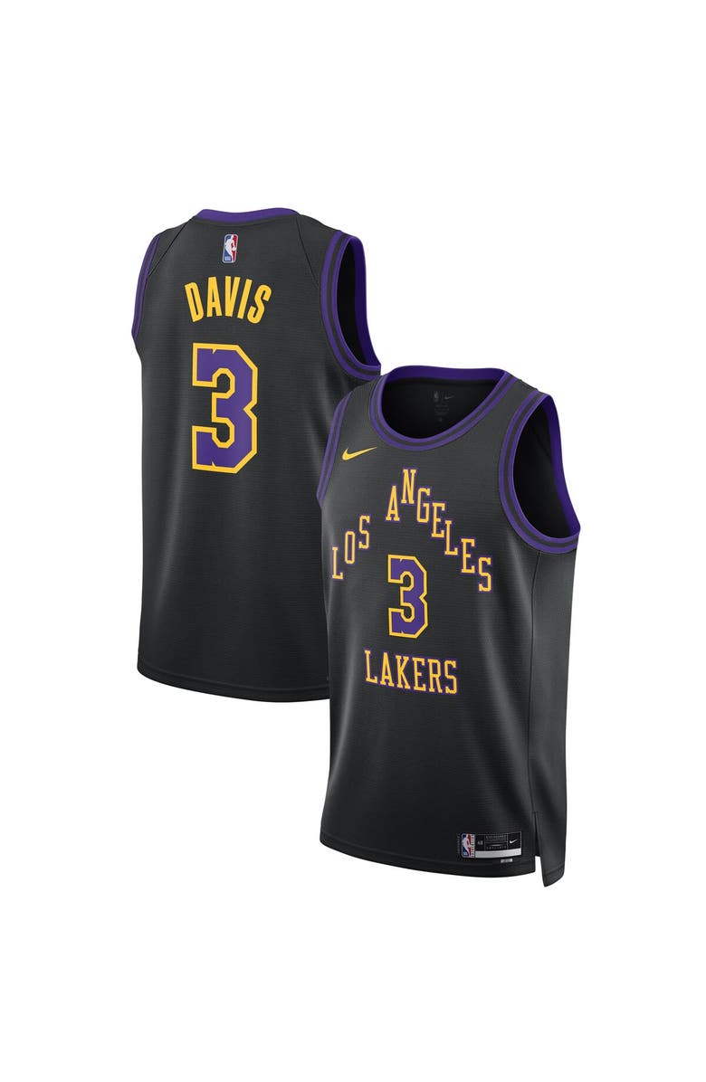 Nike Unisex Nike Anthony Davis Black Los Angeles Lakers 2023/24 Swingman Jersey - City Edition, Main, color,