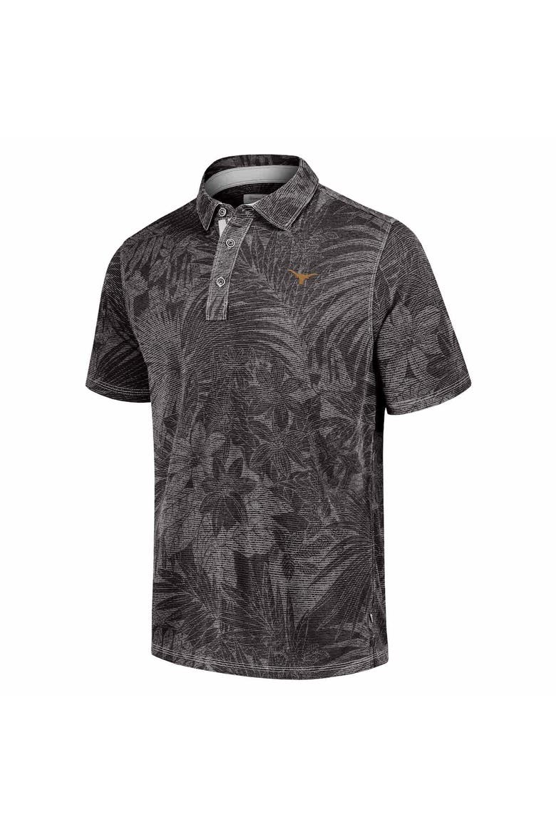 Men's Tommy Bahama  Black Texas Longhorns Sport Santiago Paradise Polo, Alternate, color, Black