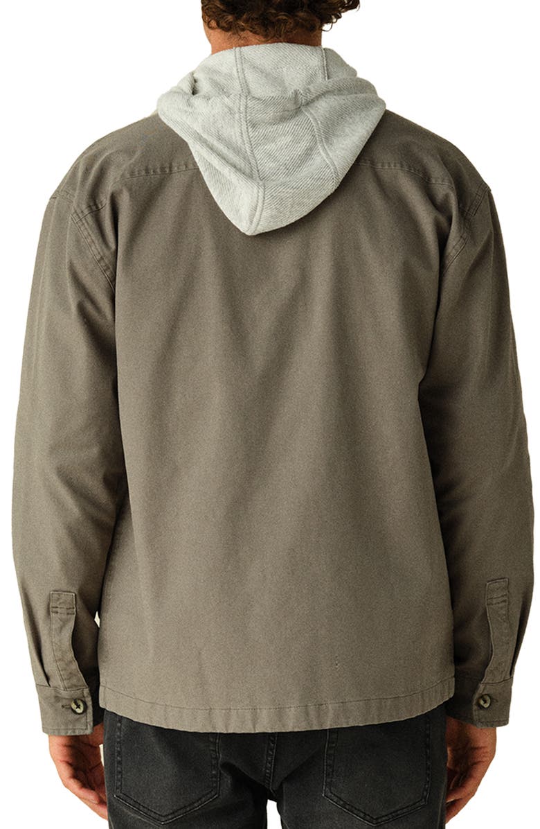 Fair Harbor Montauk Stretch Cotton Twill Shirt Jacket, Alternate, color, Olive