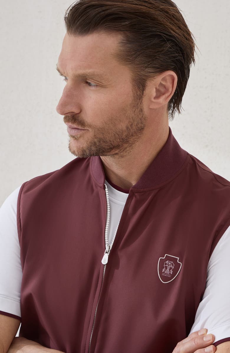 Brunello Cucinelli Nylon vest, Alternate, color, Amaranth