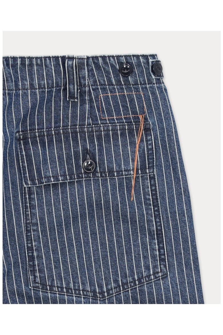 Newfatigue Pinstripe Fatigue Denim Trousers, Alternate, color, Bleach Wash