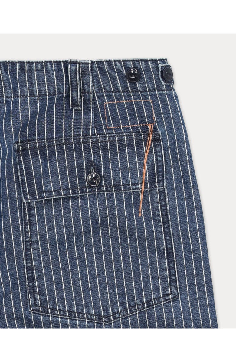 Fortela Newfatigue Pinstripe Fatigue Denim Trousers, Alternate, color, Bleach Wash